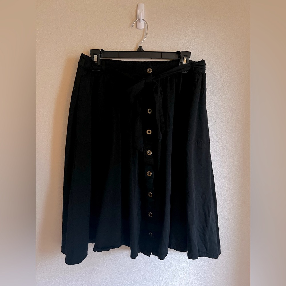 🖤 ModCloth Button-Up Midi Skirt Sz L 🖤